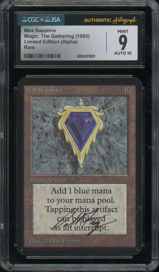 Mox Sapphire - Alpha CGC 9 JSA 10 Auto - 6004131001
