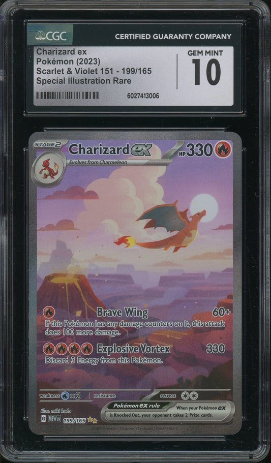 Charizard ex - Scarlet & Violet 151 CGC 10 Gem Mint - 6027413006