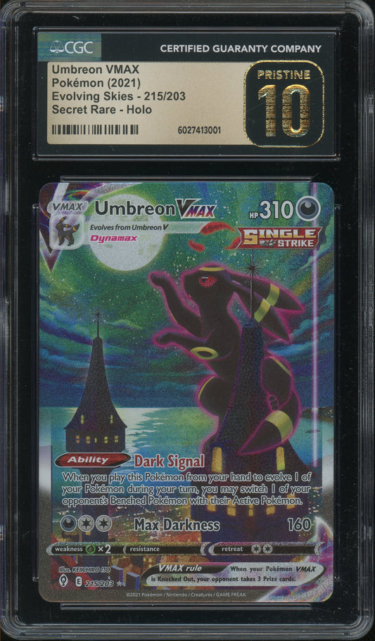Umbreon VMAX - Evolving Skies CGC 10 Pristine - 6027413001