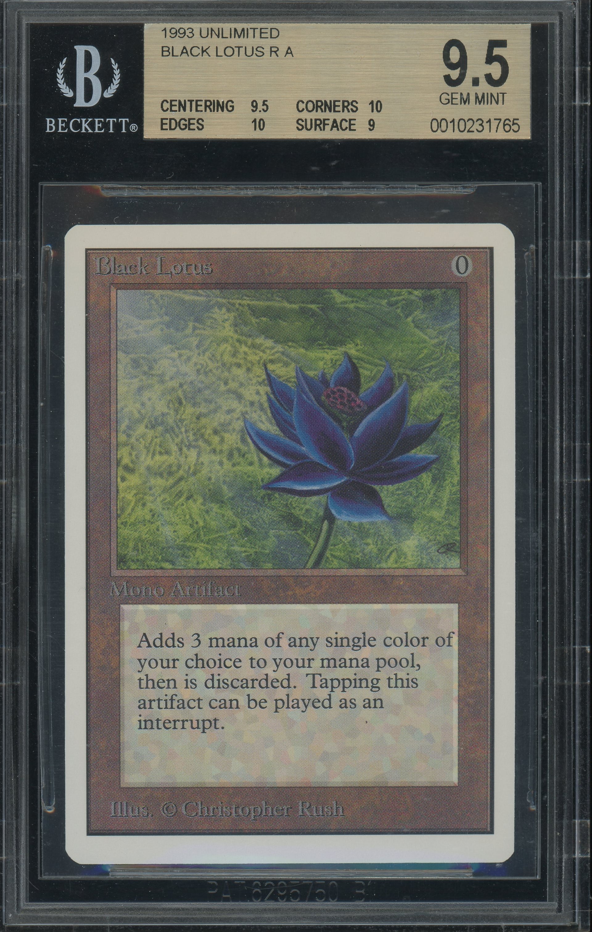 black lotus card mtg Black Lotus - Unlimited BGS 9.5