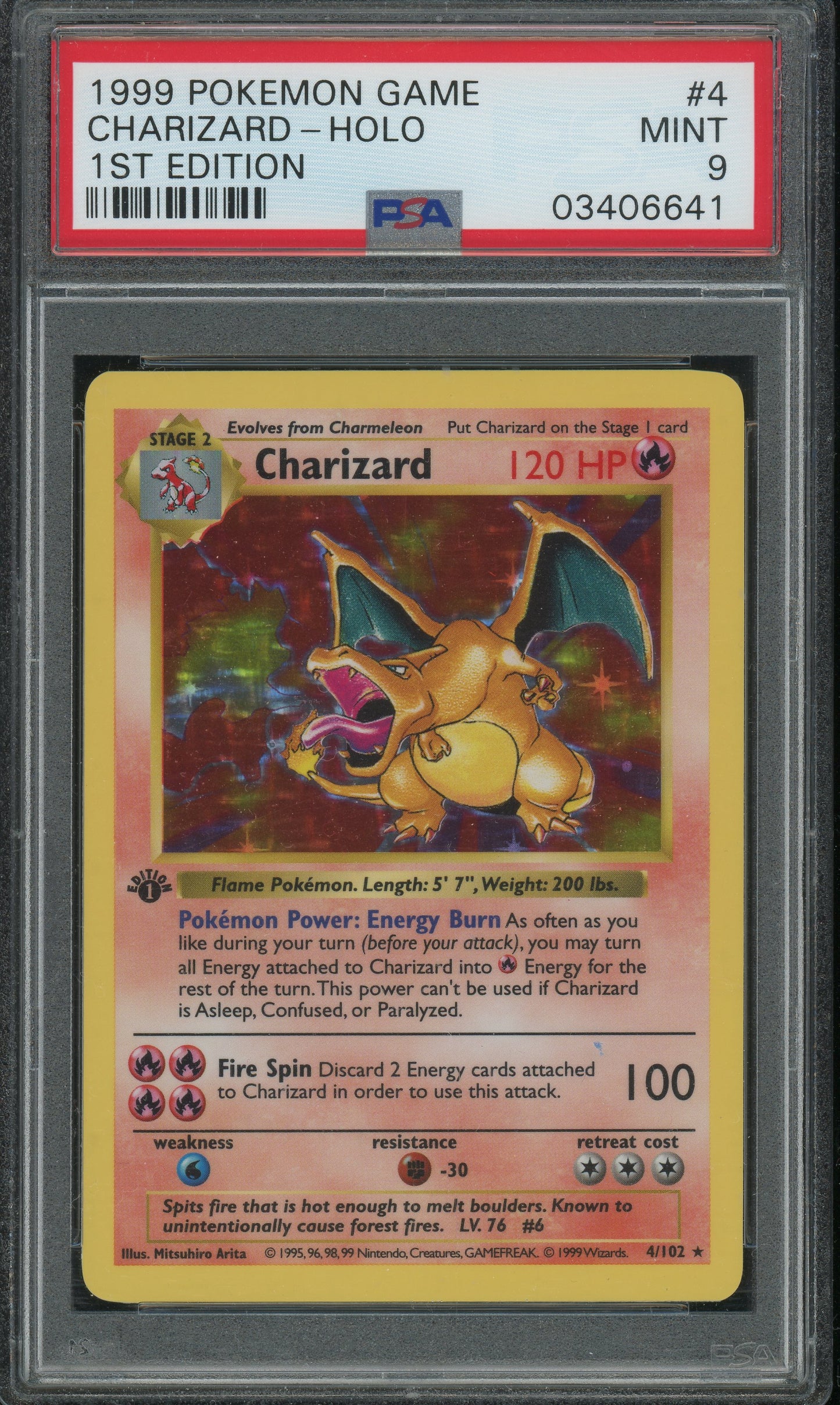 Charizard - Base 1st PSA 9 - 03406641