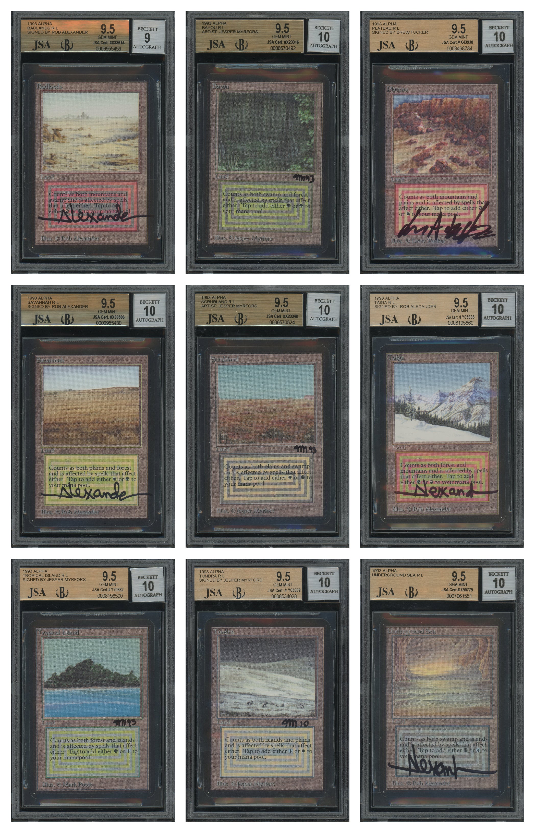 Dual Land Set (Signed) - Alpha BGS 9.5 – Pristine Collectibles