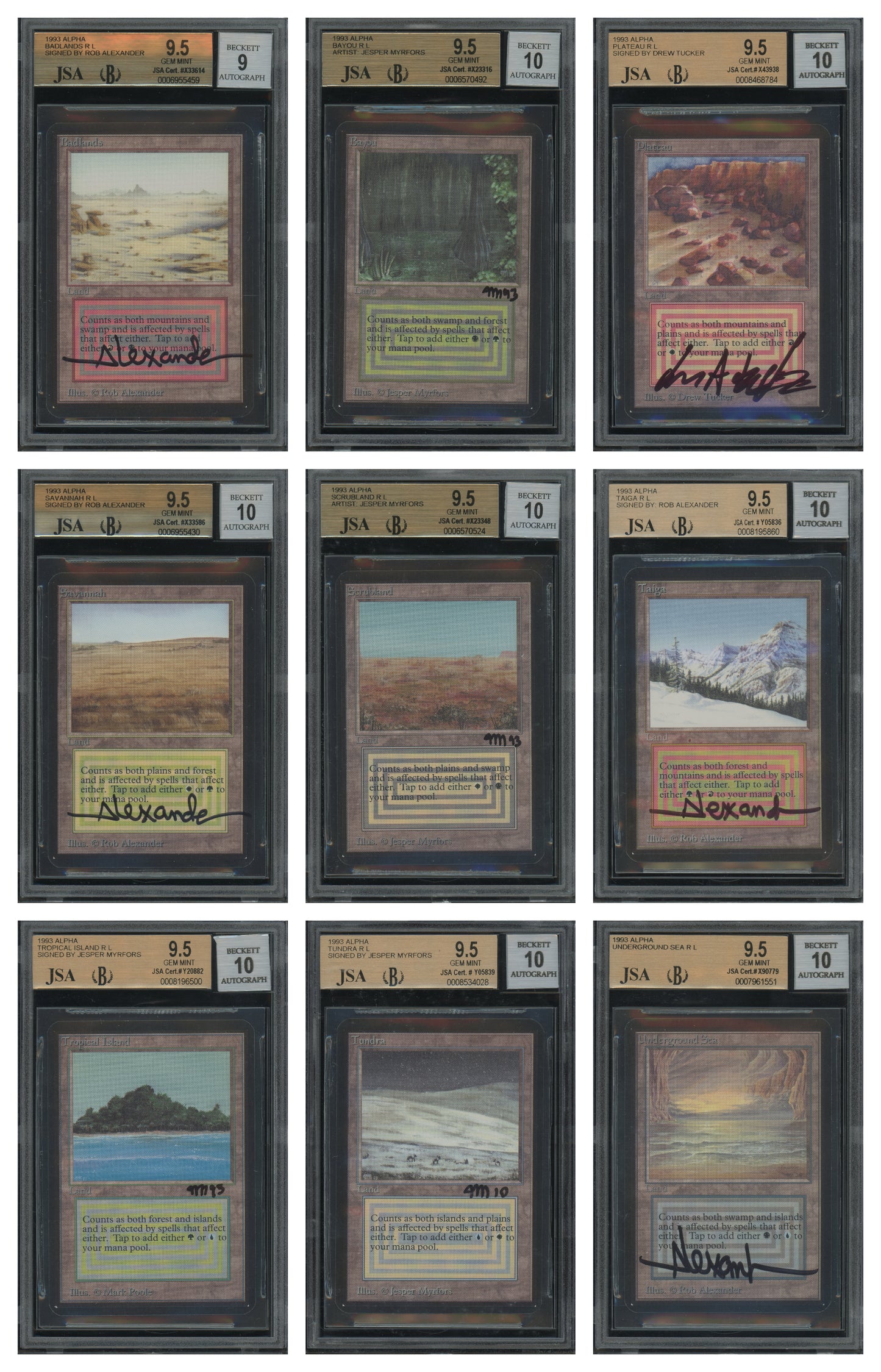 Dual Land Set (Signed) - Alpha BGS 9.5