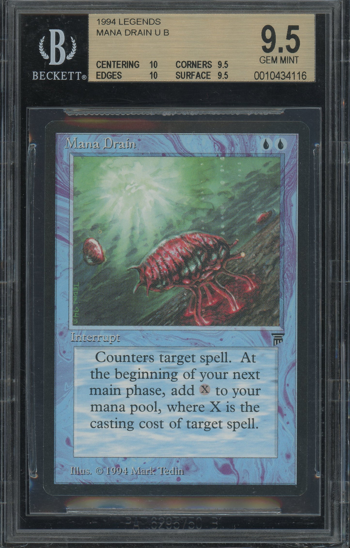 Mana Drain - Legends BGS 9.5 Quad++ - 10434116