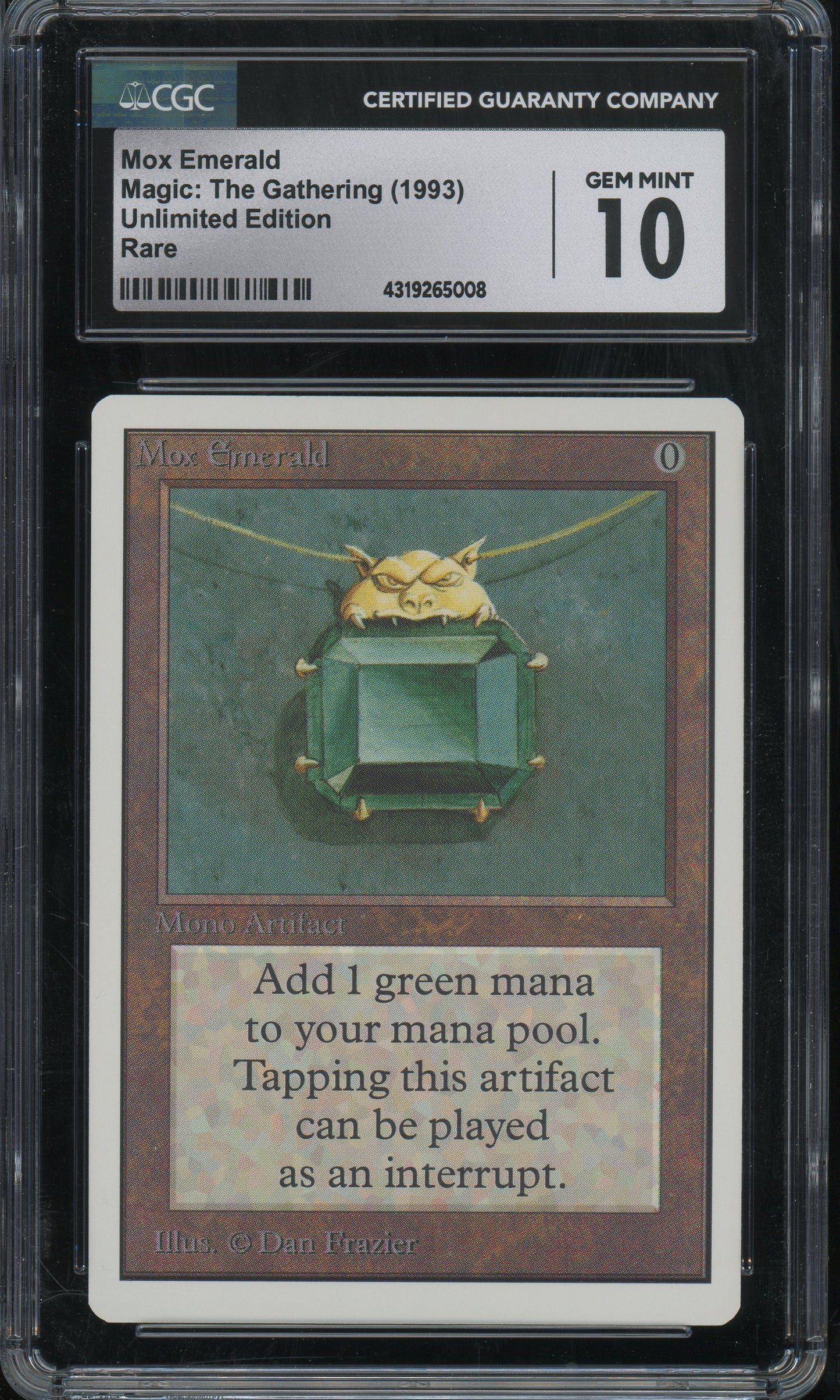 Mox Emerald - Unlimited CGC 10 Gem Mint - 4319265008