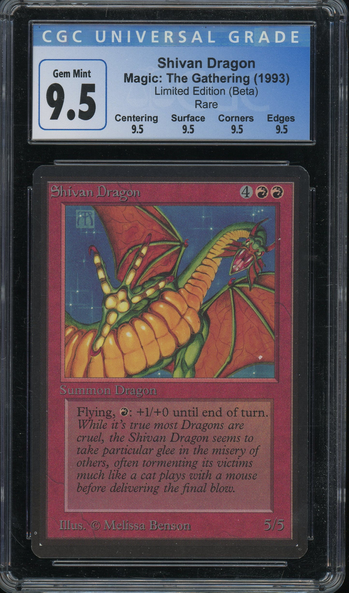 Shivan Dragon - Beta CGC 9.5 Quad - 4231515003