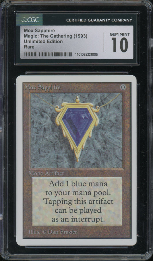 Mox Sapphire - Unlimited CGC 10 Gem Mint - 1401038331005