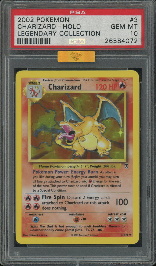Charizard - Legendary Collection PSA 10 MBA Gold Diamond Certification - 26584072