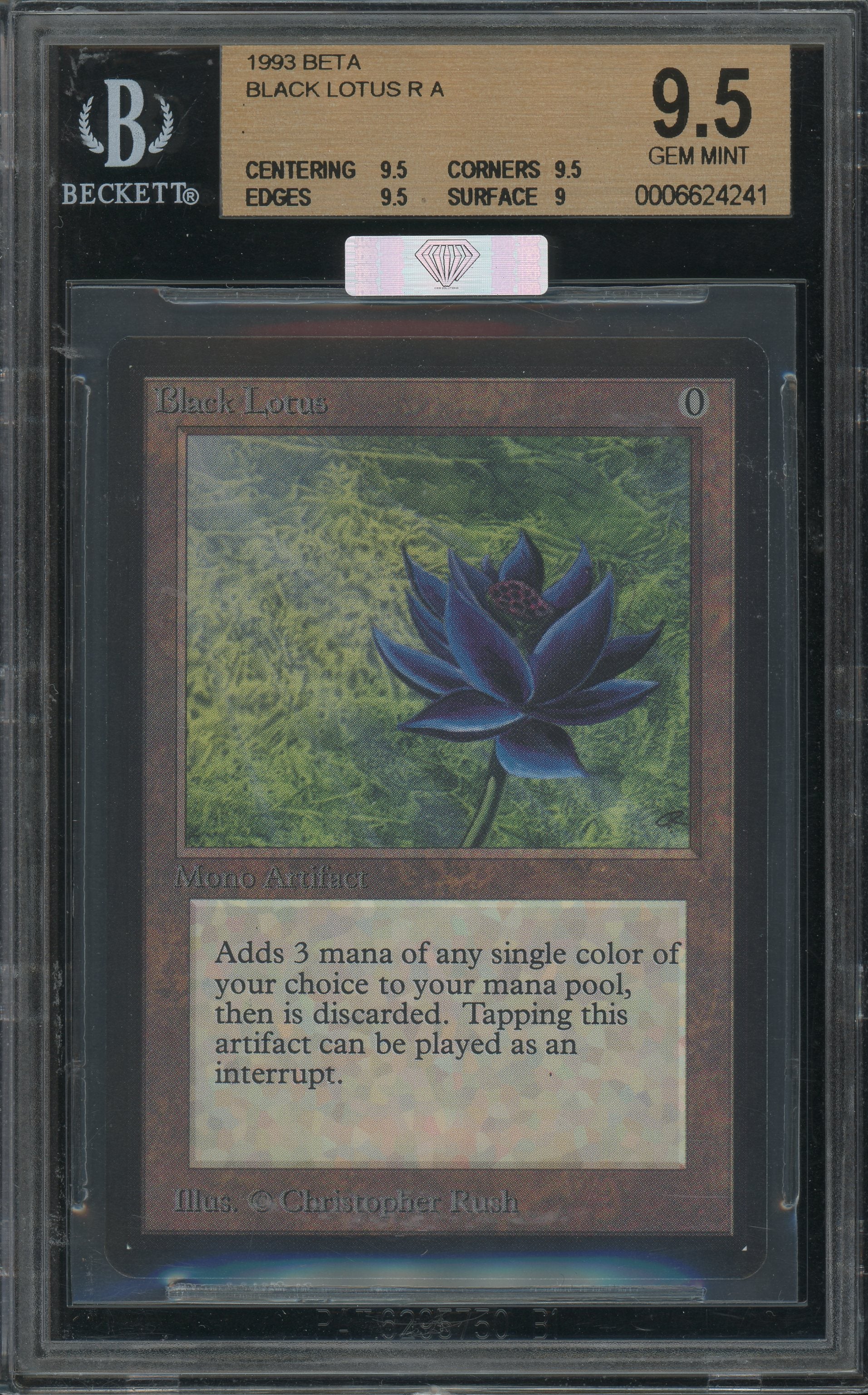 Black Lotus - Beta BGS 9.5 - 6624241 - MBA Silver Diamond